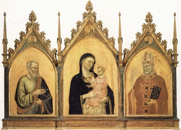 DADDI, Bernardo Madonna and Child with SS.Mat-thew and Nicholas of Bari Spain oil painting art